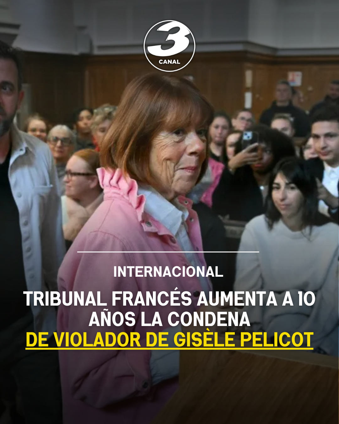 Tribunal francés aumenta a 10 años la condena de violador de Gisèle ...