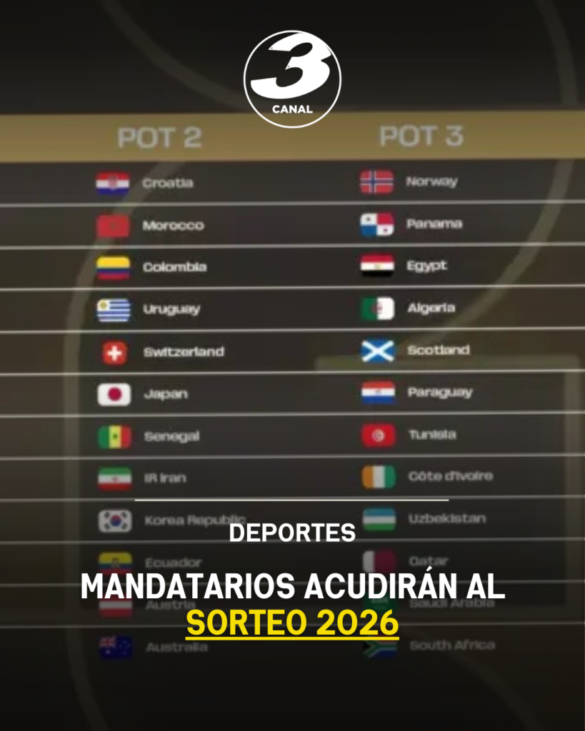 Mandatarios acudirán al sorteo 2026
