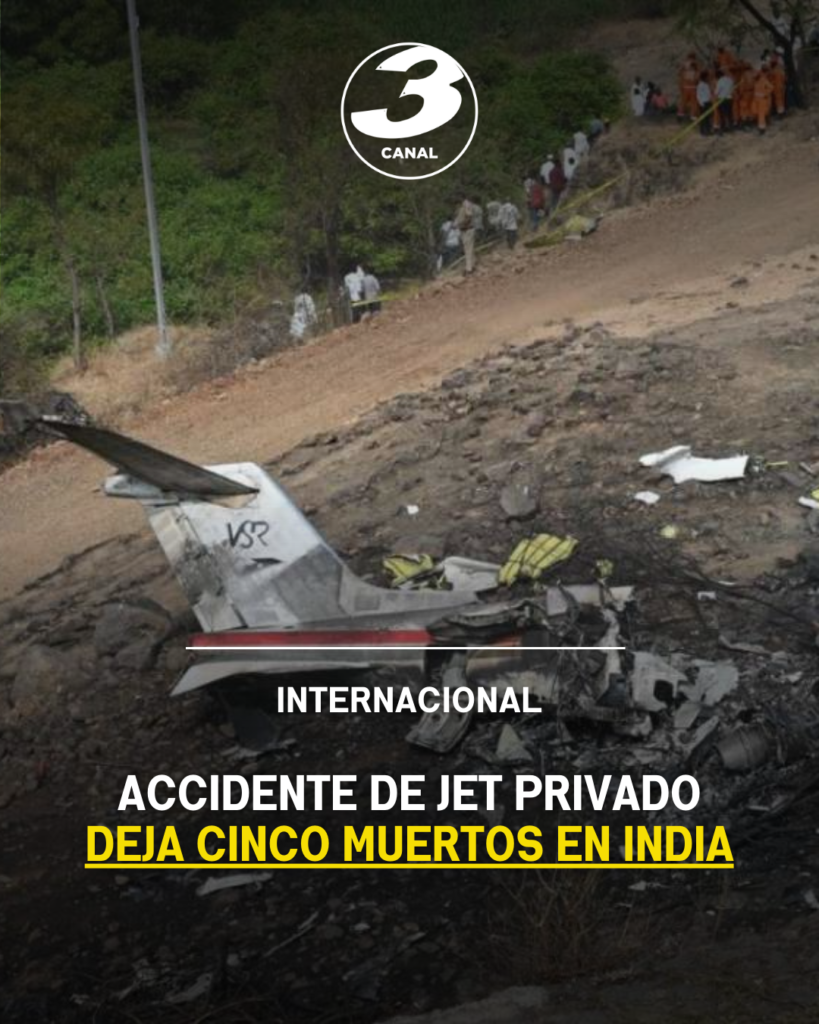Accidente de jet privado deja cinco muertos en India