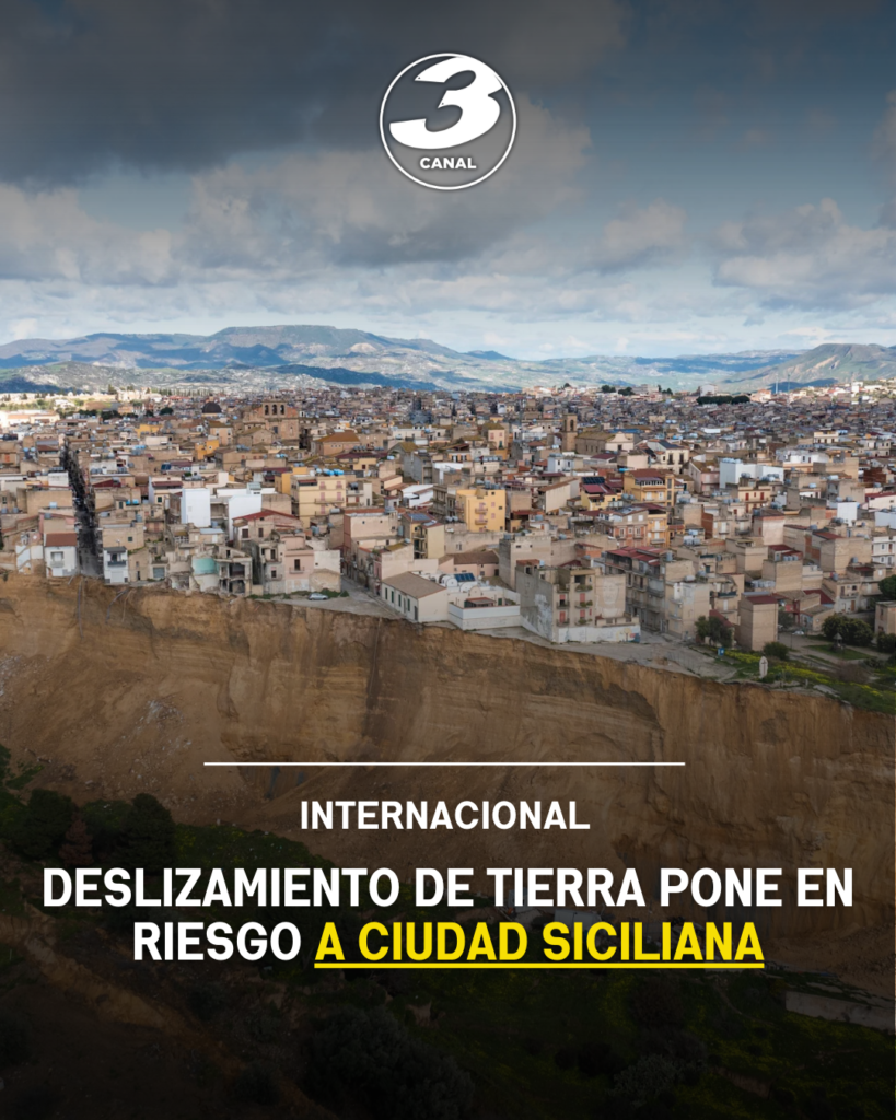 Deslizamiento de tierra pone en riesgo a ciudad siciliana