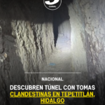 Descubren túnel con tomas clandestinas en Tepetitlán, Hidalgo