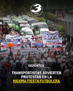 Transportistas advierten protestas en la Máxima Fiesta Futbolera