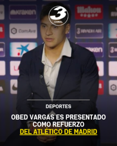 Obed Vargas es presentado como refuerzo del Atlético de Madrid