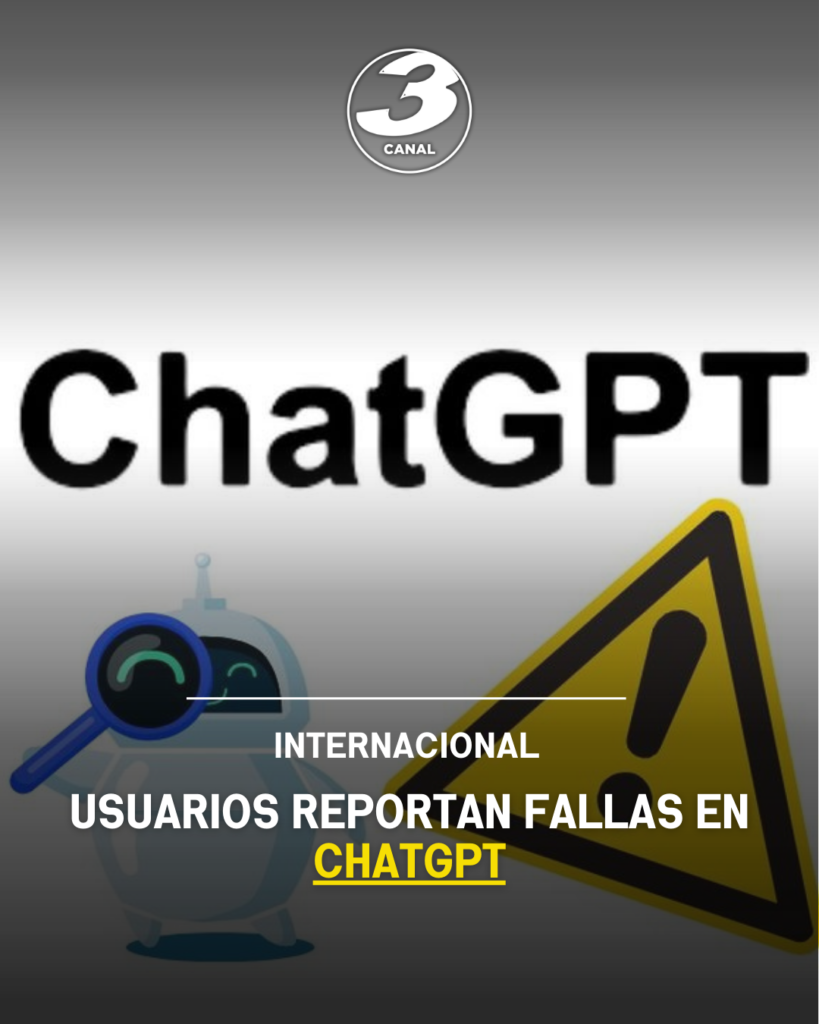 Usuarios reportan fallas en ChatGPT