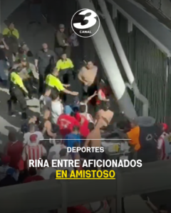 Riña entre aficionados en amistoso