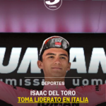Isaac del Toro toma liderato en Italia