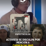 Activista se disculpa por mención a Carmen Salinas