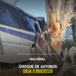 Choque de autobús deja 9 muertos
