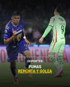 Pumas remonta y golea