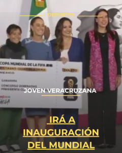 Joven veracruzana irá a inauguración del Mundial