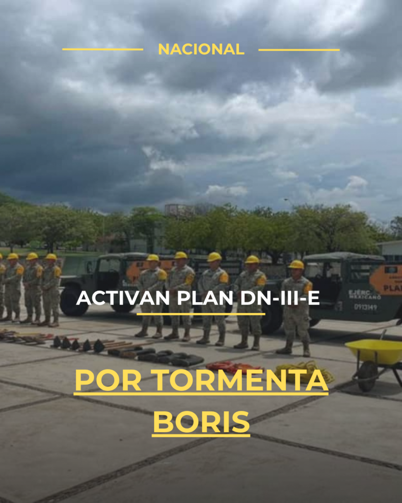 Activan Plan DN-III-E por tormenta Boris