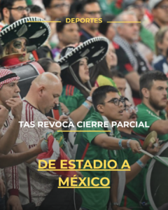 TAS revoca cierre parcial de estadio a México