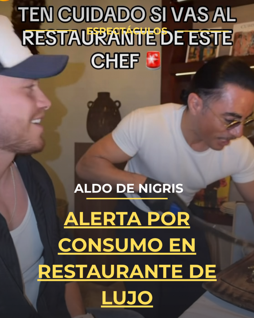 Aldo De Nigris alerta por consumo en restaurante de lujo