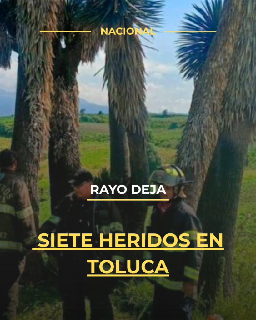 Rayo deja siete heridos en Toluca