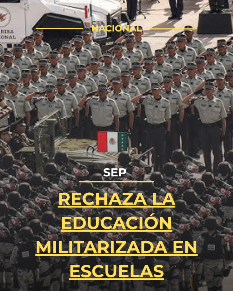 SEP rechaza la educación militarizada en escuelas