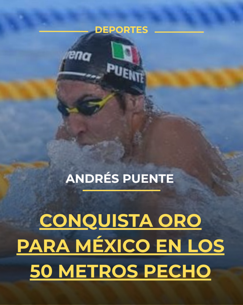 Andrés Puente conquista oro para México en los 50 metros pecho