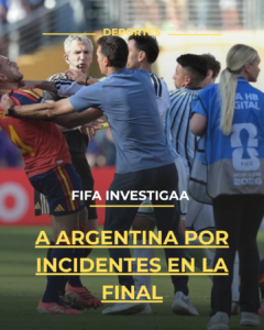 FIFA investiga a Argentina por incidentes en la final