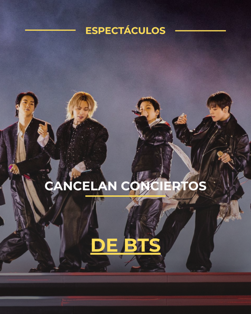 Cancelan conciertos de BTS