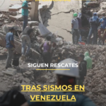 Siguen rescates tras sismos en Venezuela