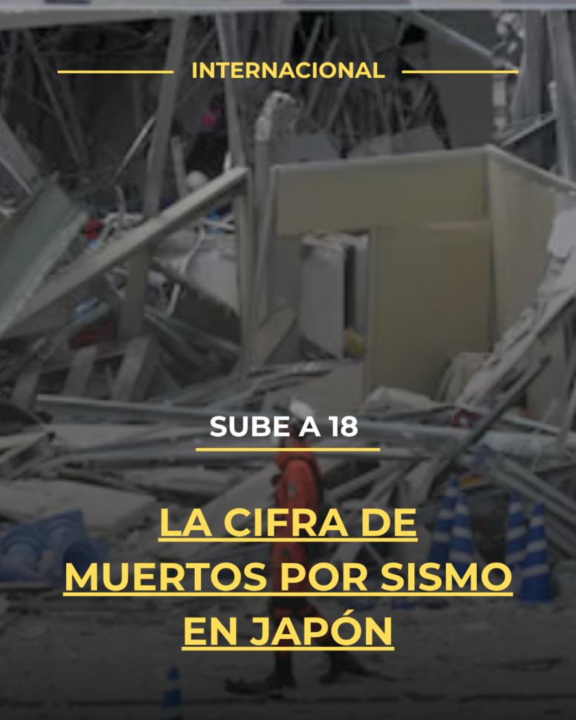 Sube a 18 la cifra de muertos por sismo en Japón