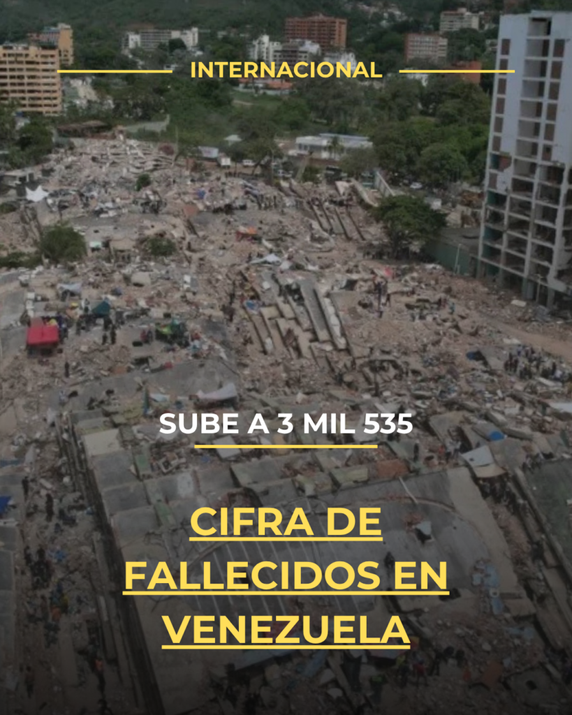 Sube a 3 mil 535 cifra de fallecidos en Venezuela