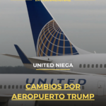 United niega cambios por aeropuerto Trump