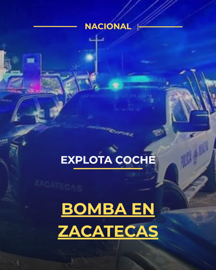 Explota coche bomba en Zacatecas 
