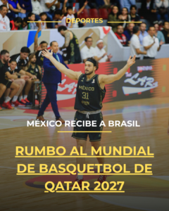 México recibe a Brasil rumbo al Mundial de Basquetbol de Qatar 2027