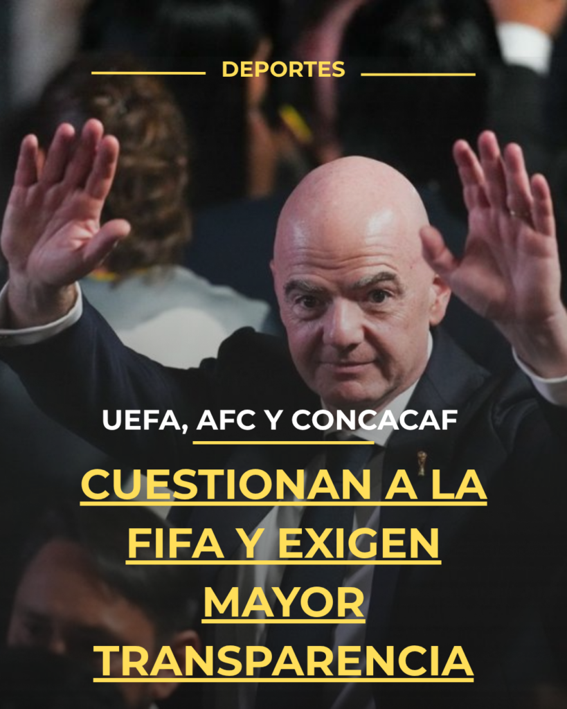 UEFA, AFC y Concacaf cuestionan a la FIFA y exigen mayor transparencia