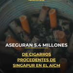 Aseguran 5.4 millones de cigarros procedentes de Singapur en el AICM