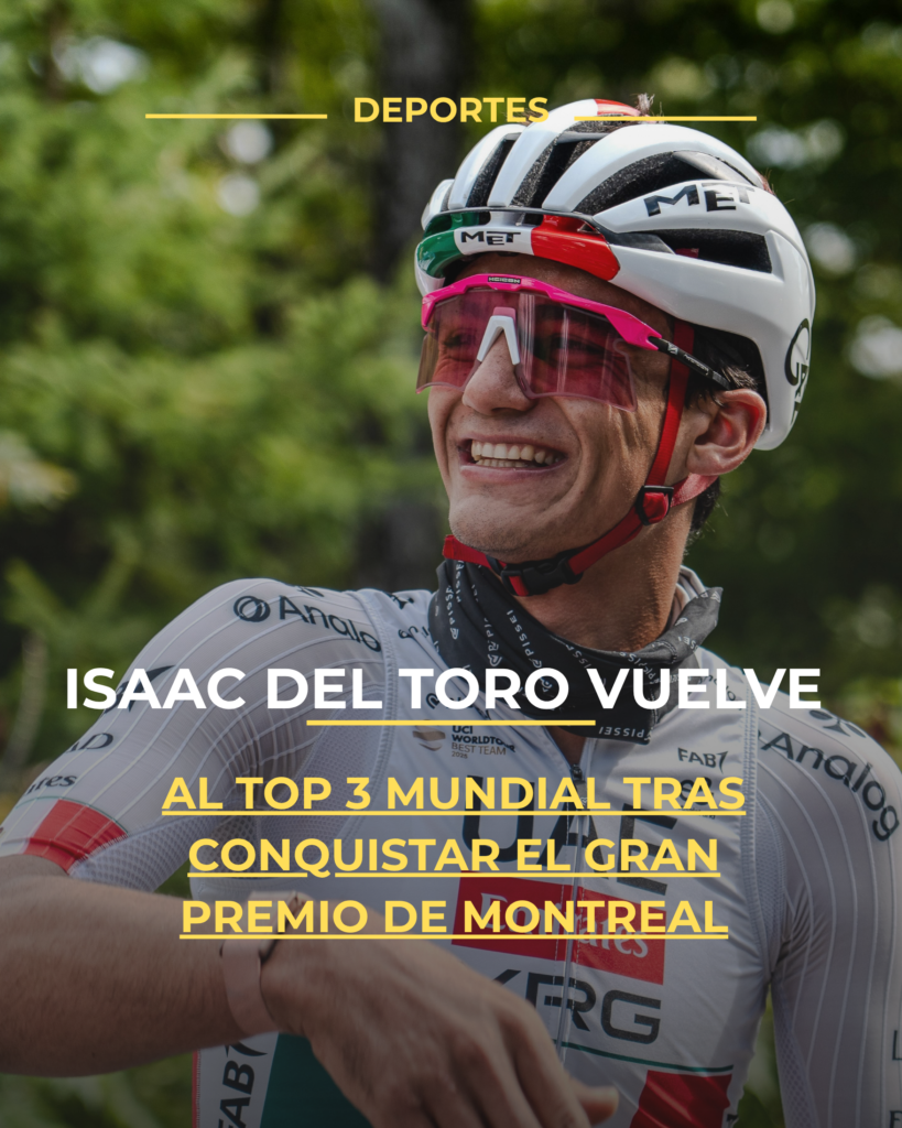Isaac del Toro vuelve al Top 3 mundial tras conquistar el Gran Premio de Montreal