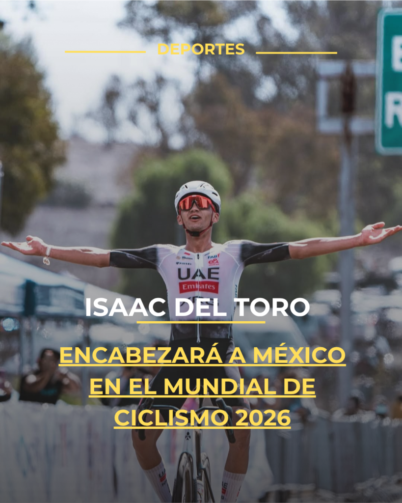Isaac del Toro encabezará a México en el Mundial de Ciclismo 2026