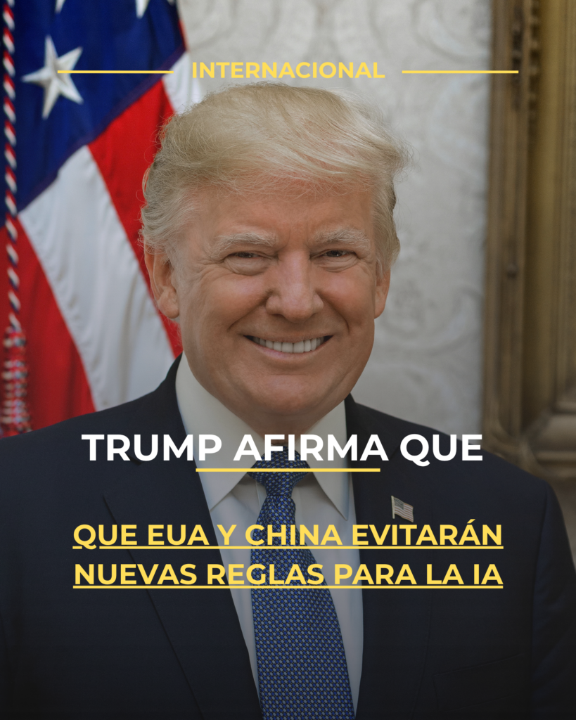 Trump afirma que EUA y China evitarán nuevas reglas para la IA