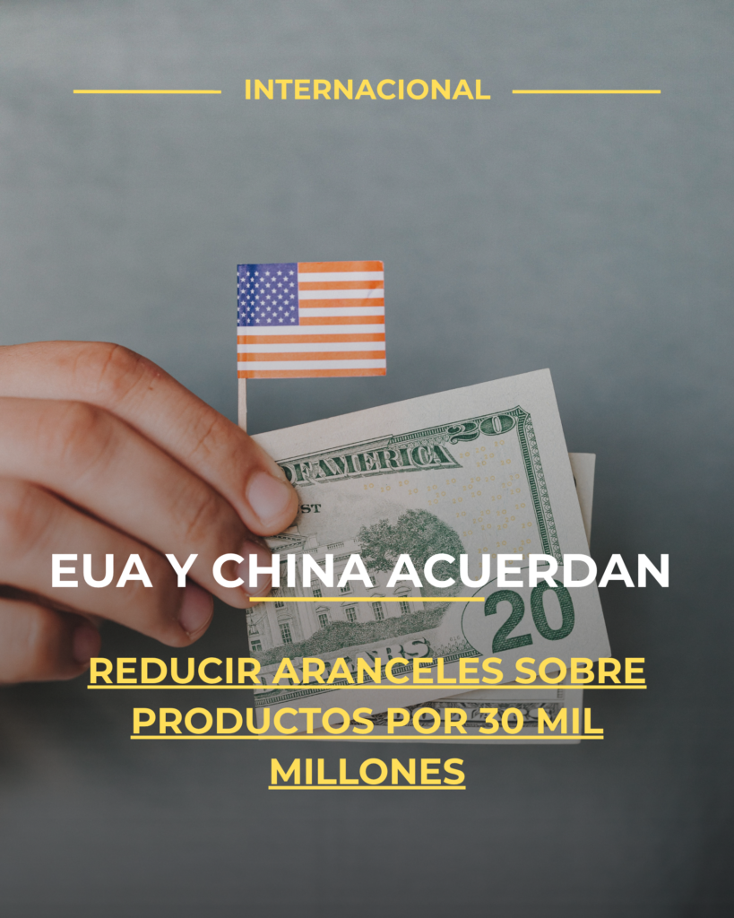 EUA y China acuerdan reducir aranceles sobre productos por 30 mil millones
