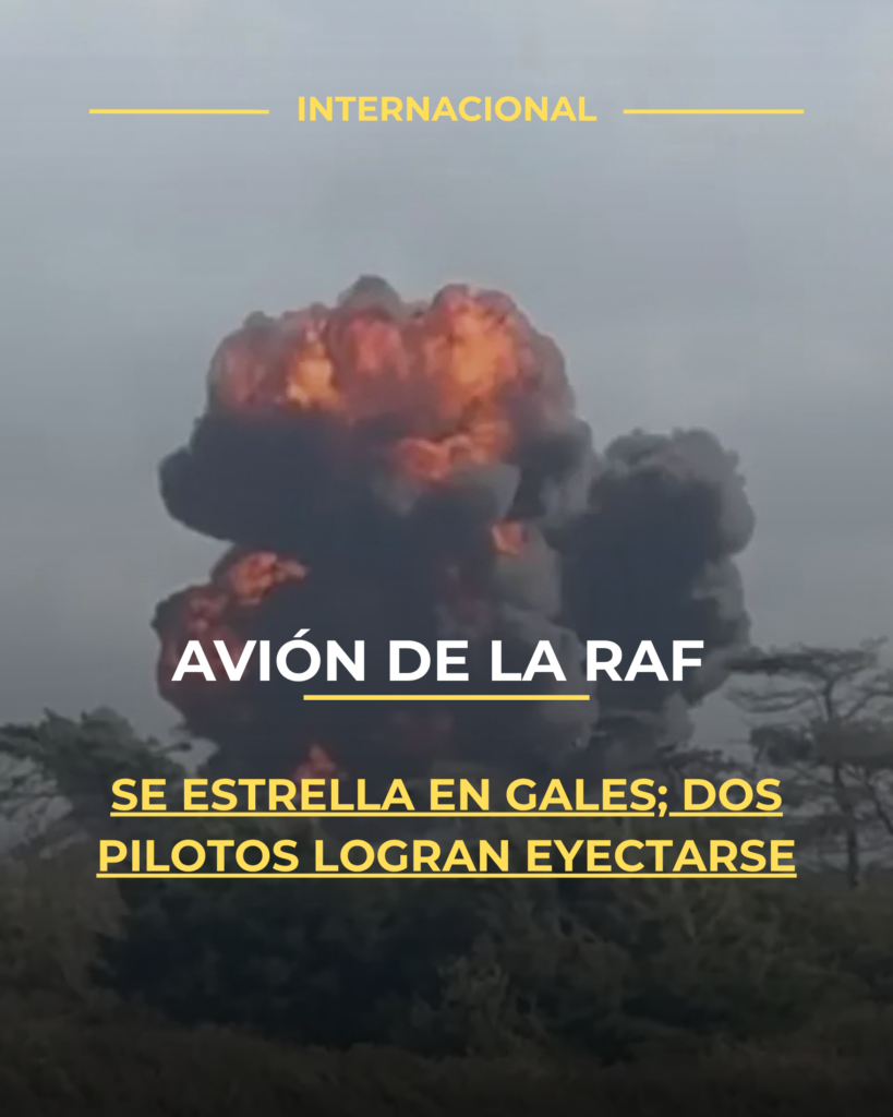 Avión de la RAF se estrella en Gales; dos pilotos logran eyectarse