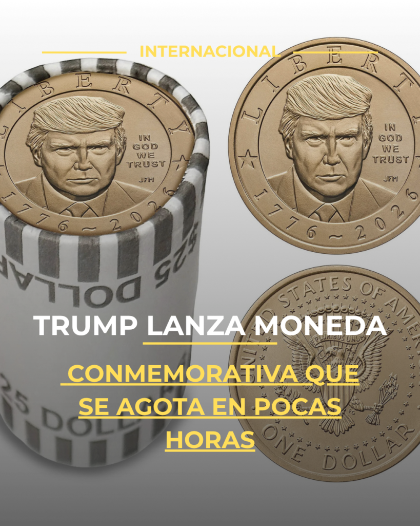 Trump lanza moneda conmemorativa que se agota en pocas horas