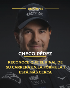 Checo Pérez reconoce que el final de su carrera en la Fórmula 1 está más cerca