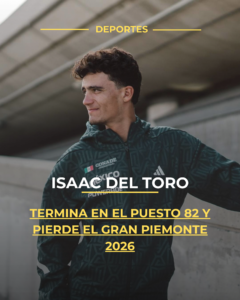 Isaac del Toro termina en el puesto 82 y pierde el Gran Piemonte 2026