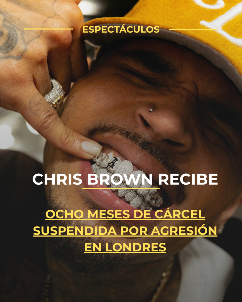 Chris Brown recibe ocho meses de cárcel suspendida por agresión en Londres