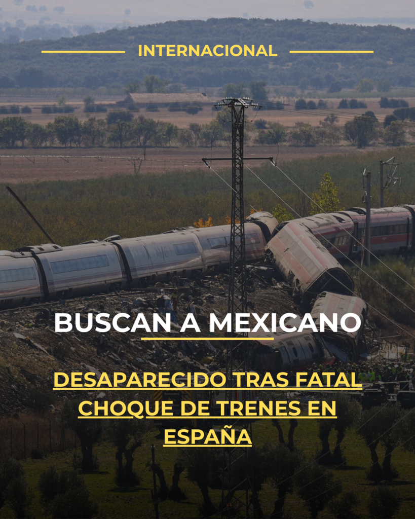Buscan a mexicano desaparecido tras fatal choque de trenes en España