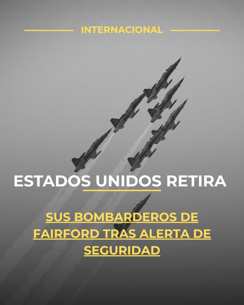 Estados Unidos retira sus bombarderos de Fairford tras alerta de seguridad