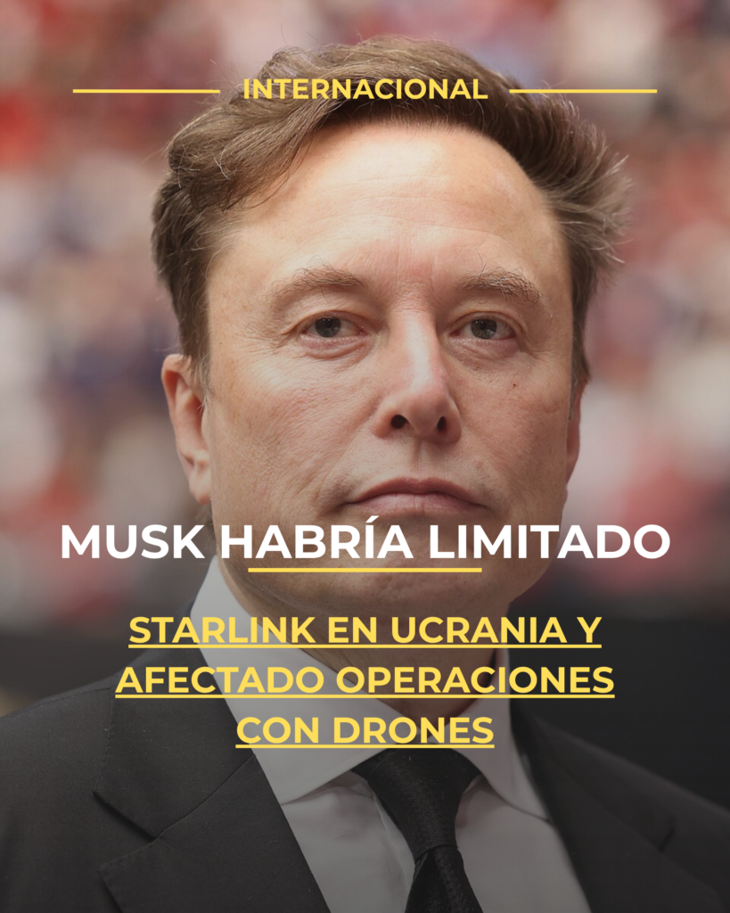 Musk habría limitado Starlink en Ucrania y afectado operaciones con drones