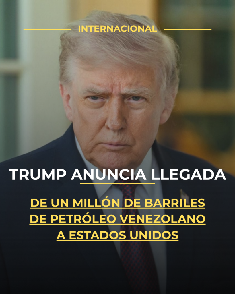 Trump anuncia llegada de un millón de barriles de petróleo venezolano a Estados Unidos
