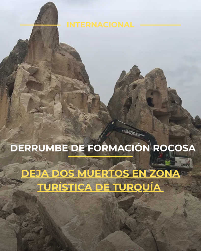 Derrumbe de formación rocosa en Turquía deja dos muertos en zona turística