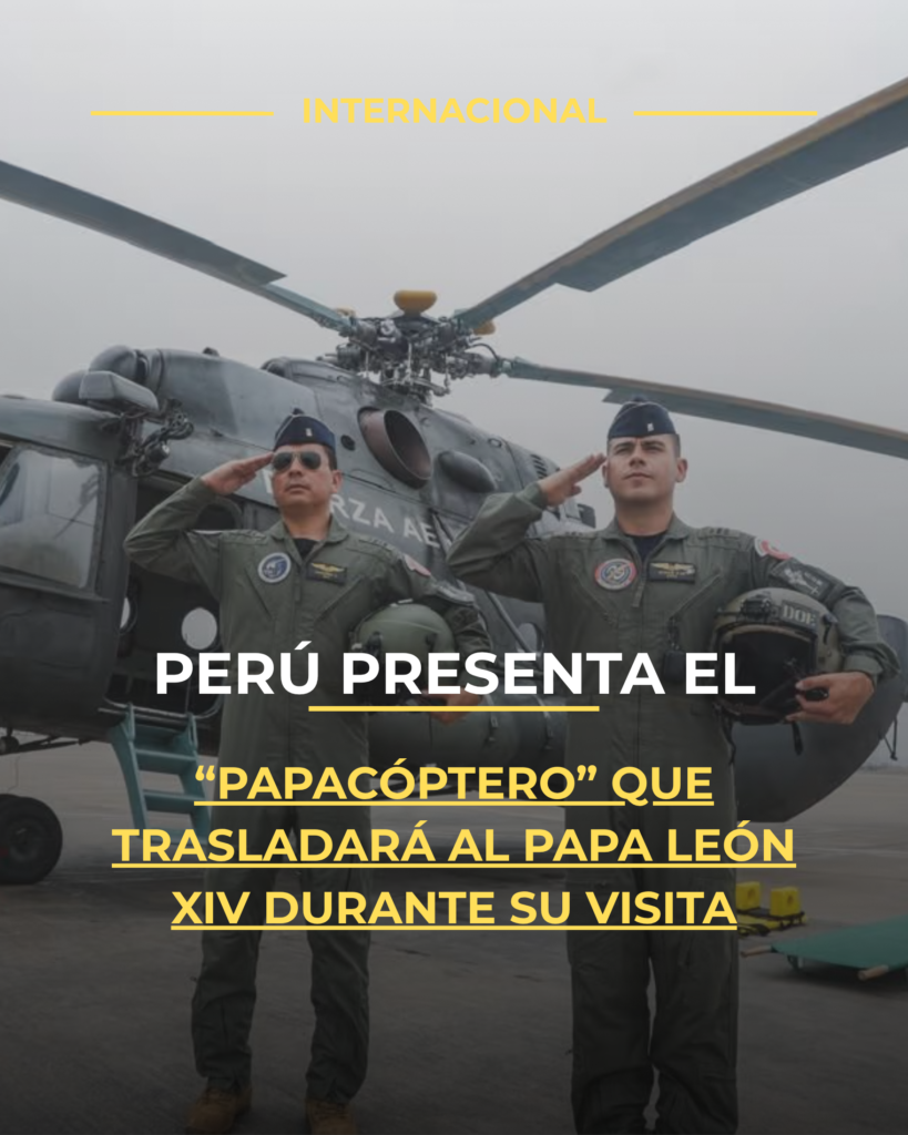 Perú presenta el “Papacóptero” que trasladará al papa León XIV durante su visita