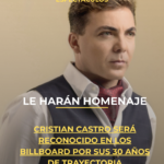 Cristian Castro será homenajeado en los Billboard por sus 30 años de trayectoria